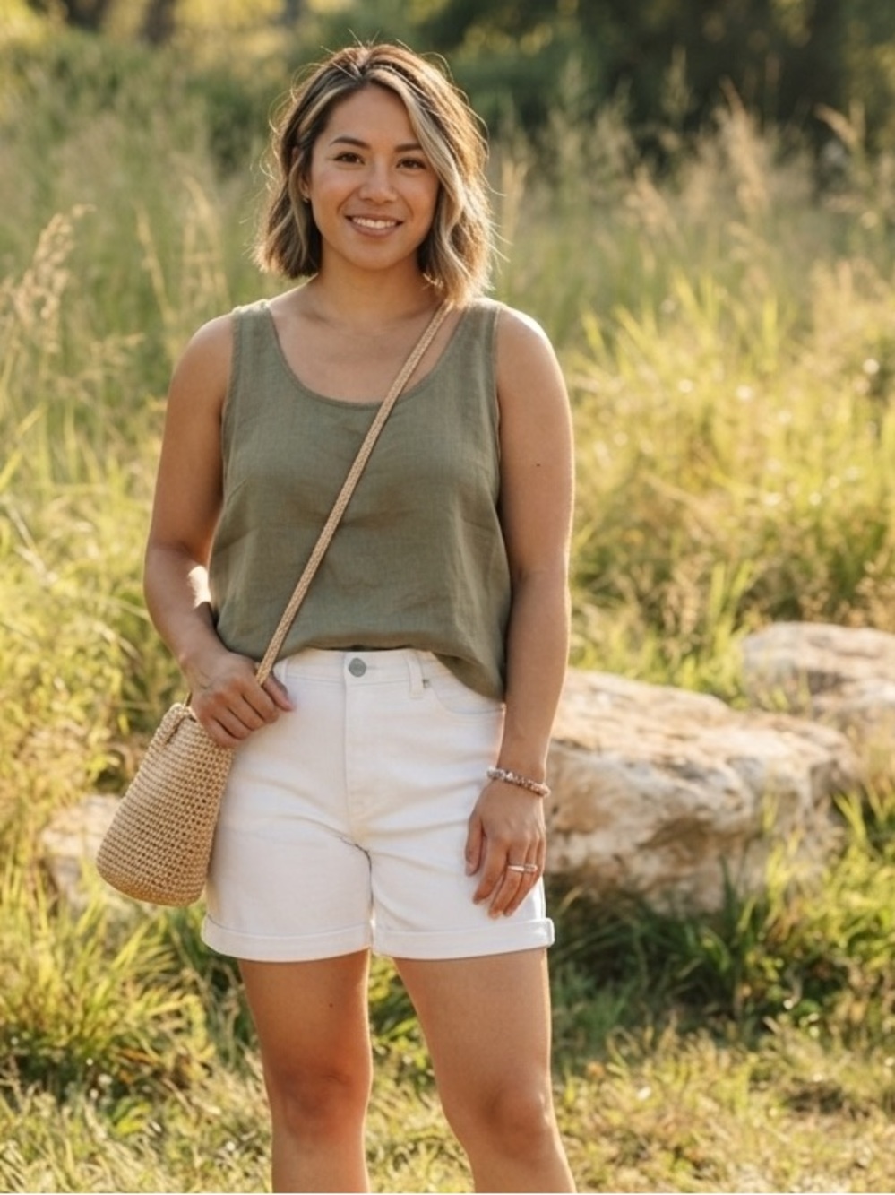 NWT Wrangler White Denim Shorts 8/29